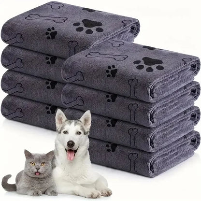 1/4Pcs Microfiber Pet Bath Towel, Super Absorbent Quick Drying Dog Cleaning Towel Multi-Use for Pets Car Wiping
