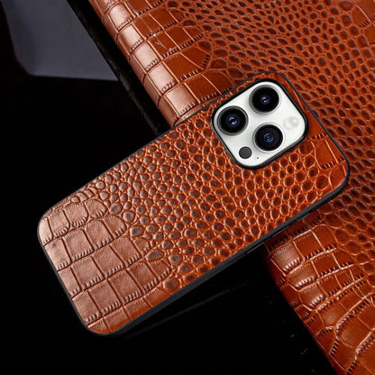 For Iphone 14 Pro Case Crocodile Genuine Leather Cover Etui Coque Shockproof for Funda Iphone18pro 17 XSMax 11 8plus 12 Carcasa