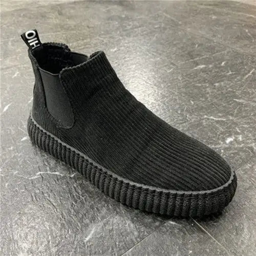 Men's Shoes Spring Autumn Winter Fashion Shoes Plush Boots Men's High Boots Men's Sports Casual Shoes Versatile Board Shoes