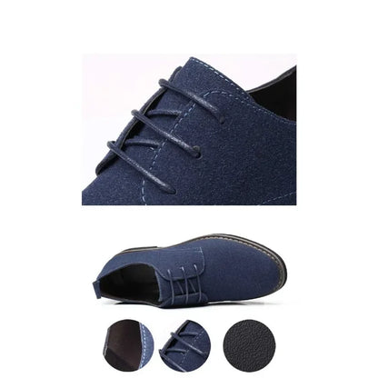 New Men Oxfords Suede Leather Dress Shoes Mens Casual Shoes Sneakers Luxury Brand Moccasins Loafers Men Classic Flats Derby Shoe