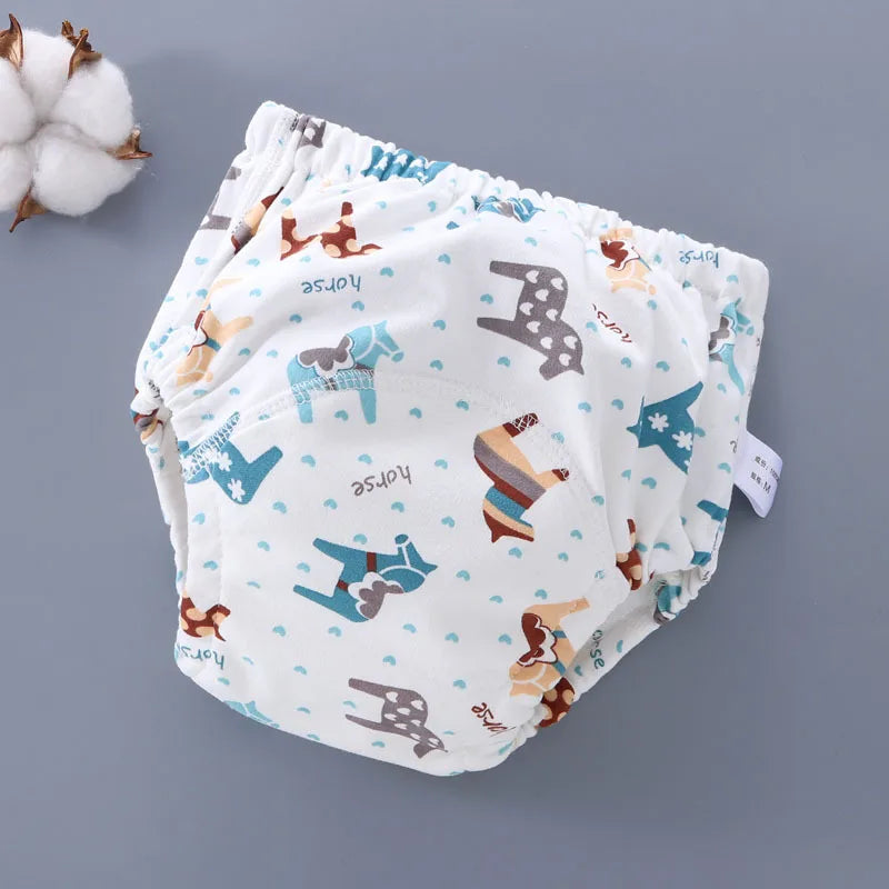 Baby Waterproof Reusable Training Pants 6 Layer Cotton Baby Diaper Infant Shorts Nappies Panties Nappy Changing Underwear Cloth