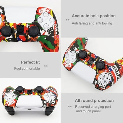Silicone Cover Skin for PlayStation 5 Accessories for PS5 Controller Cover Thumb Grips Anti-Slip Protection Shell Skin for PS5 S