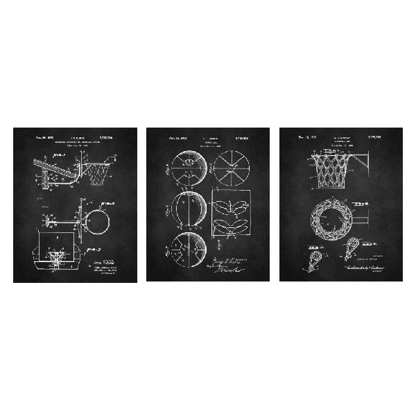 Basketball Court Posters Canvas Art Prints , Sports Basketball Canvas Painting Retro Wall Picture Boys Room Art Decor
