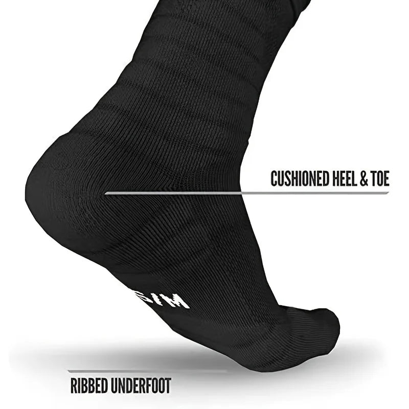 1pair Men's Football Socks, Breathable Sweat-Absorbing Sock for Super Foot Bowl