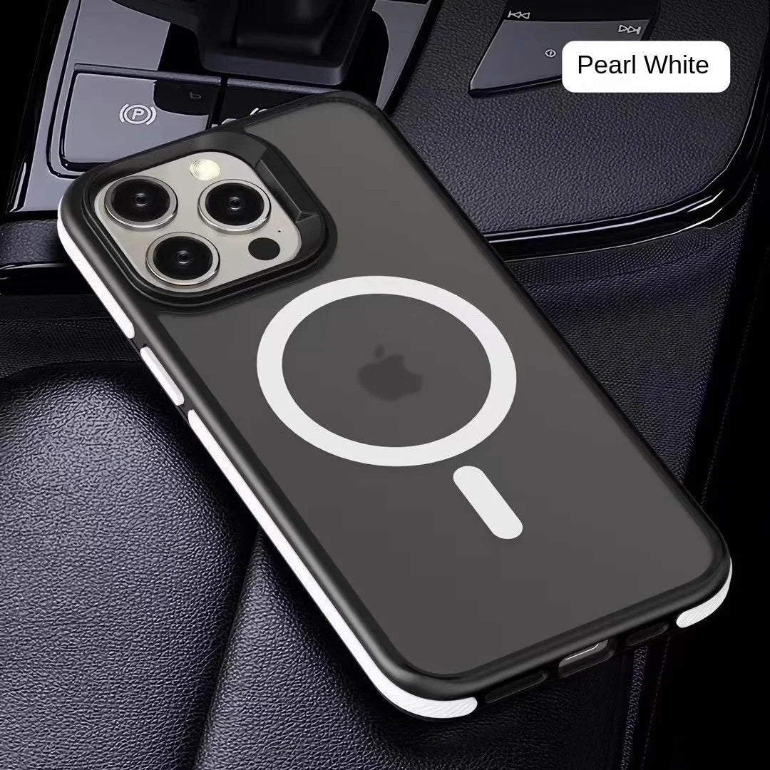Magnetic Luxury Matte Translucent Shockproof Case for iPhone 17 16 15 11 13 12 14 Pro Max Plus for Magsafe Wireless Charge Cover