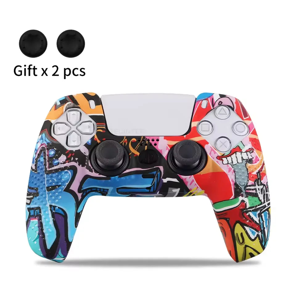 Protective Cover Silicone for Playstation 5 for PS5 Accessories Controller Rubber Case for PS5 Slim Joysticks Thumb Grips Caps