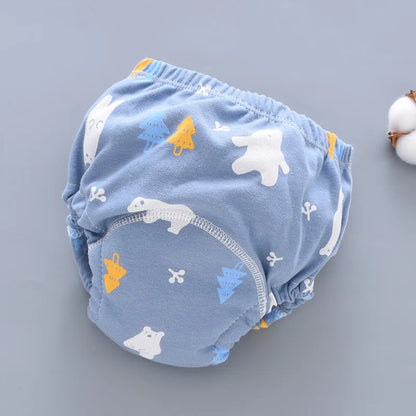 Baby Waterproof Reusable Training Pants 6 Layer Cotton Baby Diaper Infant Shorts Nappies Panties Nappy Changing Underwear Cloth
