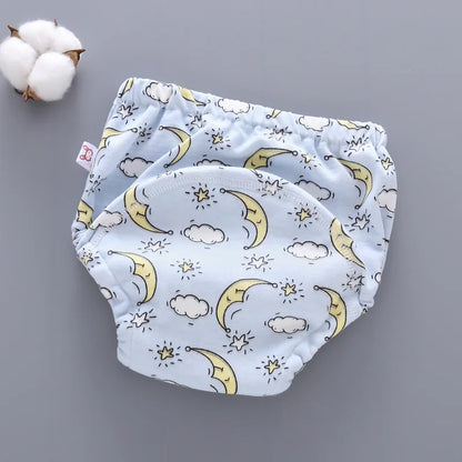 Baby Waterproof Reusable Training Pants 6 Layer Cotton Baby Diaper Infant Shorts Nappies Panties Nappy Changing Underwear Cloth
