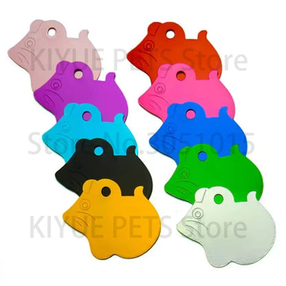Wholesale 100X Personalized Blank Dog ID Tag Customized Dog Name Tag Phone Pet ID Tags Dog Cat Pet Military Man Tag Aluminum