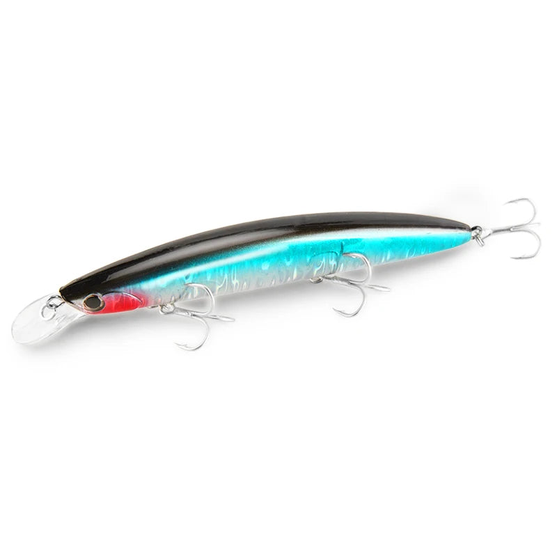 130F Ultra Long Casting Floating Wobbler Minnow Hard Bait 130mm 23g Flounder Sea Bass Saltwater Sea Fishing Lure Depth 0.8-1.5m