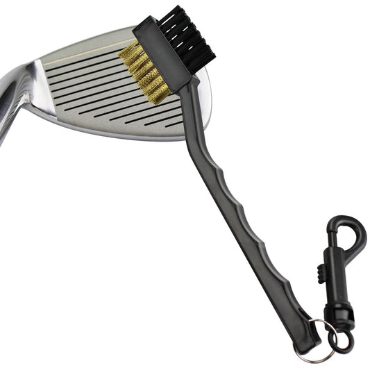 Golf Brush 2 Sided Brass Wires Nylon Cleaning Kit With Keychain Golf Club Head Groove Cleaner Brush Drop Ship