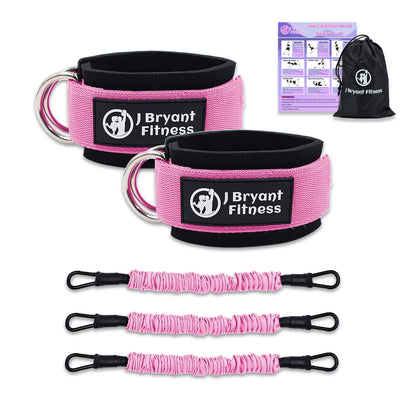 Ankle Resistance Bands With Cuffs Set 60LB 3 Different Pound Resistance Bands for Leg Glute Exercise Fitness Equipment