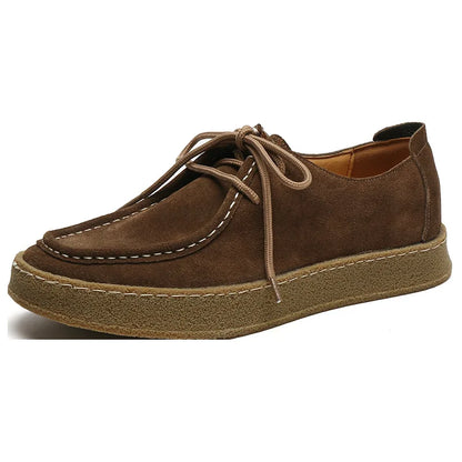 Cowhide Men's Shoes Fashionable Shoes Versatile Shoes Low Top Boots  Retro Casual Leather Shoes Men's British Work Shoes