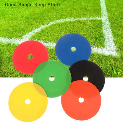 10Pcs Football Flat Cones Marker Disc With Holes Football Basketball Sports Speed Agility Training Aids Markers