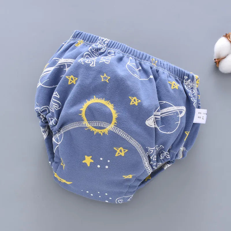 Baby Waterproof Reusable Training Pants 6 Layer Cotton Baby Diaper Infant Shorts Nappies Panties Nappy Changing Underwear Cloth