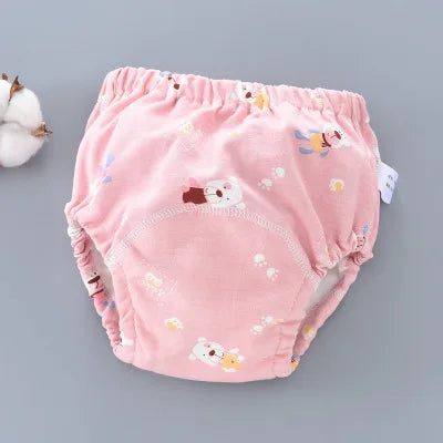 Baby Waterproof Reusable Training Pants 6 Layer Cotton Baby Diaper Infant Shorts Nappies Panties Nappy Changing Underwear Cloth