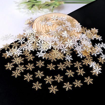 300PCS Snowflake Confetti Snowflake Glitter Confetti Decorations for Winter Party Christmas Party Supplies DIY Craft Projects