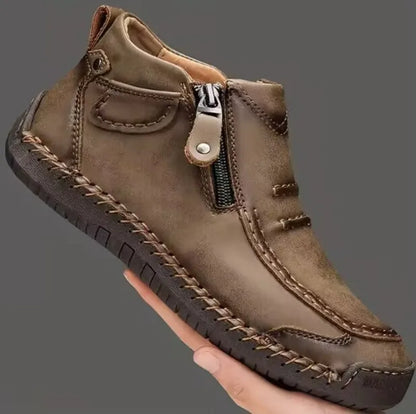 Men's Shoes Classic Handmade Leather Boots Fashion Outdoor Shoes for Men Ankle Boots Comfort Slip on Driving Shoes Men's Boots