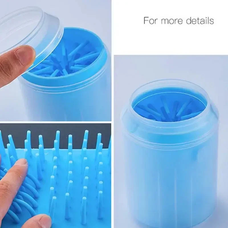 Dog Paw Cleaner Cup Soft Silicone Combs Portable Outdoor Pet Towel Foot Washer Paw Clean Brush Quickly Wash Foot Cleaning Bucket