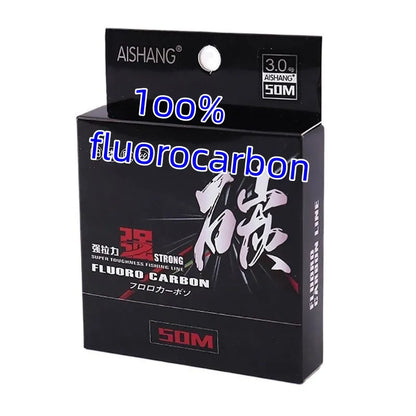 100% Fluorocarbon Fishing Line Carbon Fiber Leader Line Fly Fishing Line Pesca Super Strong Multifilament Fishing Line