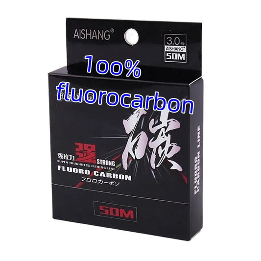 100% Fluorocarbon Fishing Line Carbon Fiber Leader Line Fly Fishing Line Pesca Super Strong Multifilament Fishing Line