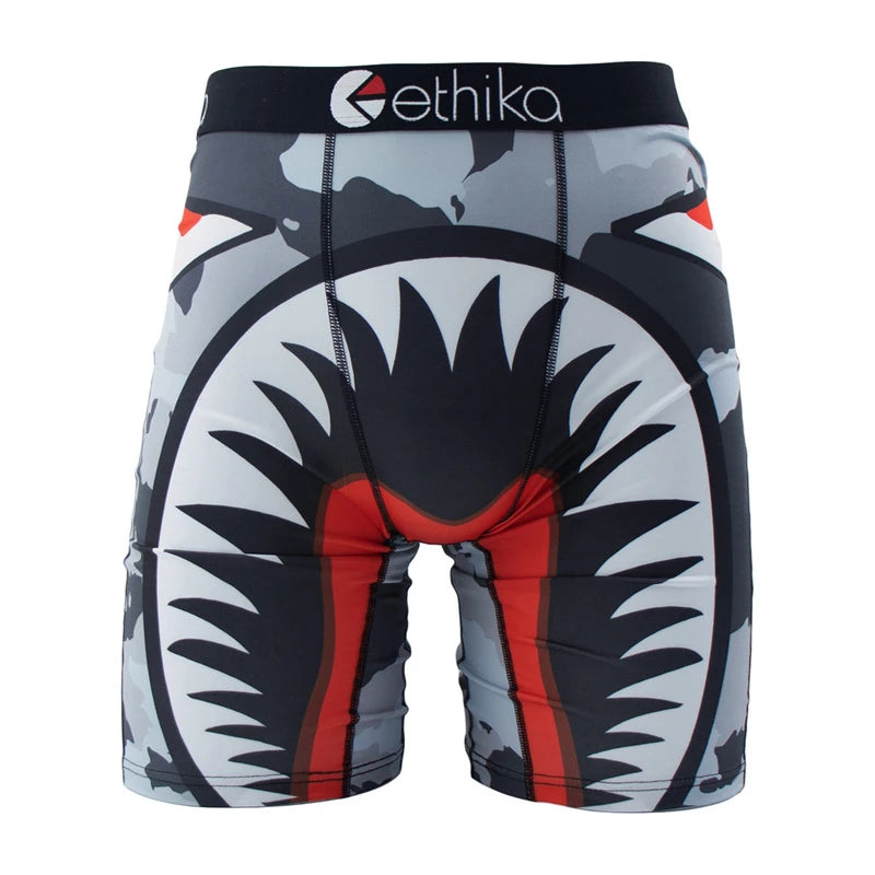 ETHIKA 1Pcs Sexy Men Underwear Boxers Breathable Swimming Man Underpants Plus Size S-3xl Mens Trunks Men's Panties Boxer Briefs