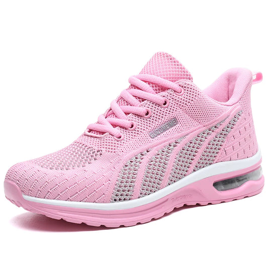 Women Sneakers Air Cushion Soft Bottom Running Shoes Outdoor Mesh Breathable Tennis Shoes