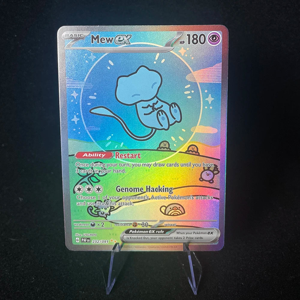 Anime PTCG Trading Card Vaporeon Lillies Clefairy Ex Gengar Vmax Rule Holographic Game Collection Card Child Holiday Gifts