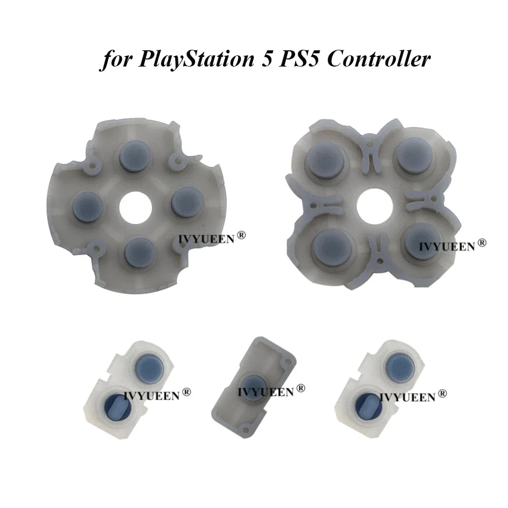 IVYUEEN Silicone Conductive Rubber Adhesive Button Pad Keypads for Sony PlayStation DualShock 4 5 PS5 PS4 Pro Controller Gamepad