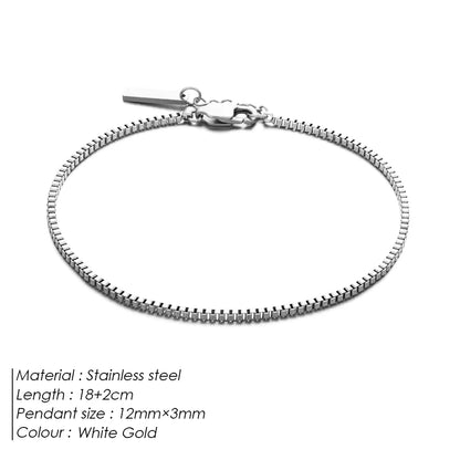 EMANCO Men's Personalized Creative Fashion Box Chain Bracelet European and American Punk Jewelry Wholesale Direct Sale