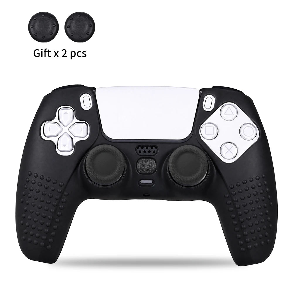 Soft Silicone Rubber Case for PS5 Controller Protection Case Thumb Grips Caps Cover for PlayStation 5 PS5 Gamepad Accessories
