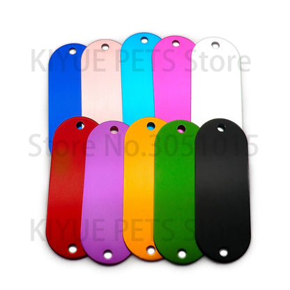 Wholesale 100X Personalized Blank Dog ID Tag Customized Dog Name Tag Phone Pet ID Tags Dog Cat Pet Military Man Tag Aluminum