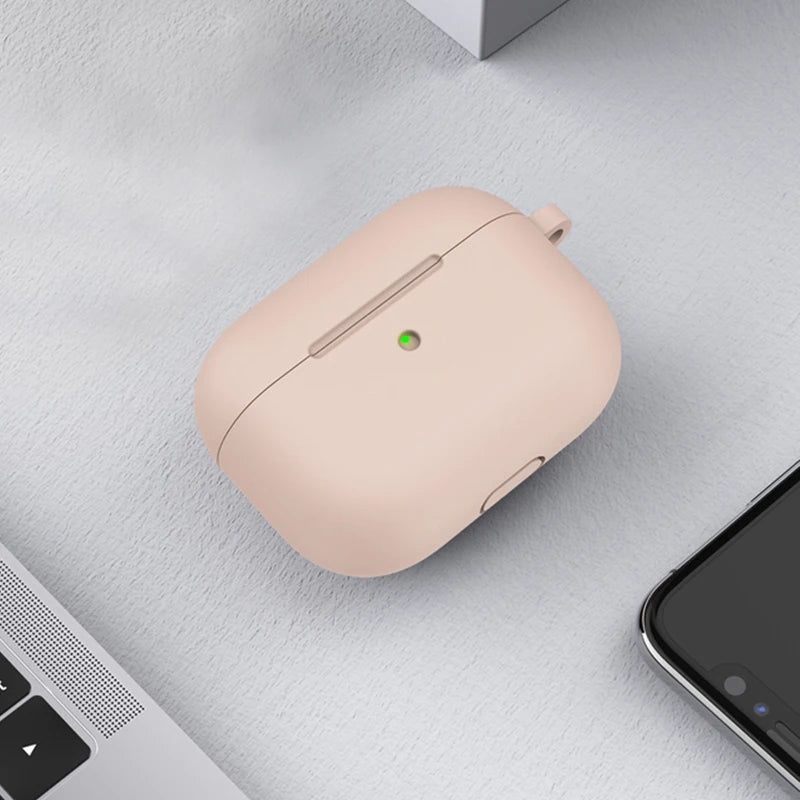 3rd Gen Earphone Case for AirPods 3 Apple Earphone Protective Case With Hook Hole Silicone Airpods Case Cover Earbuds Ear Pads