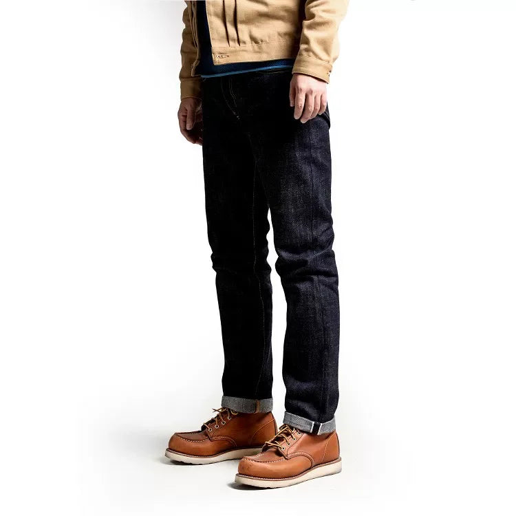 SD107-0001   Heavy Weight Indigo Selvage Unwashed Pants Unsanforised Thick Raw Denim Jean 17oz