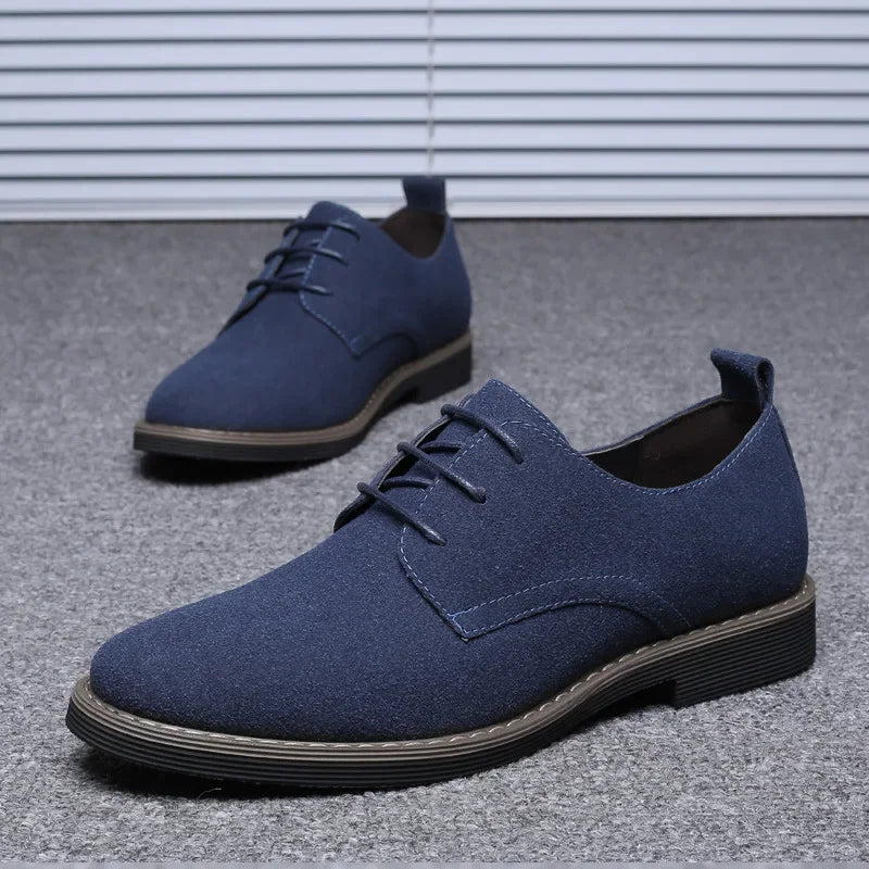 New Men Oxfords Suede Leather Dress Shoes Mens Casual Shoes Sneakers Luxury Brand Moccasins Loafers Men Classic Flats Derby Shoe