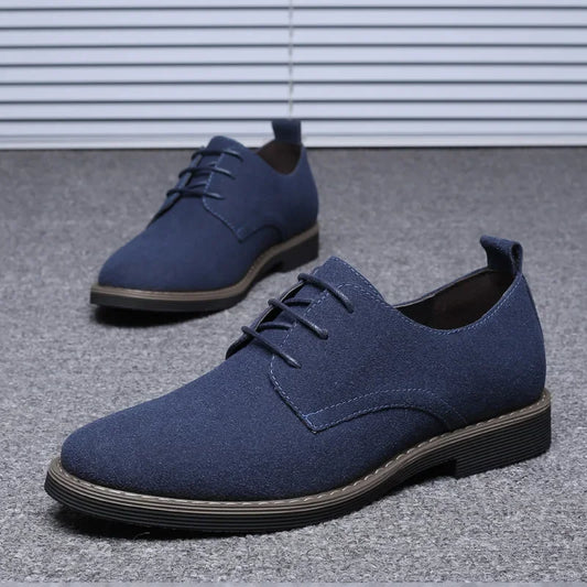 New Men Oxfords Suede Leather Dress Shoes Mens Casual Shoes Sneakers Luxury Brand Moccasins Loafers Men Classic Flats Derby Shoe