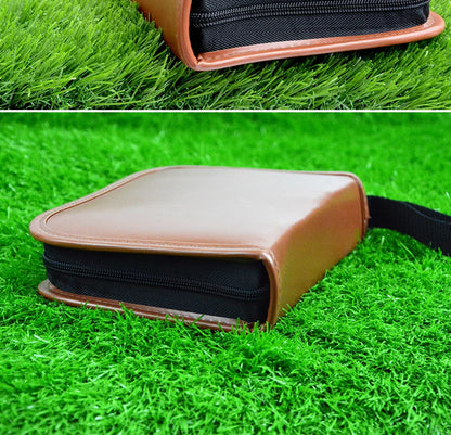 1PC Golf Bag Artificial/Faux Leather Golfer's Gift Set Tool Kit Carrying Range Finder Knife Brush Ball Clip Tee Score Brown New