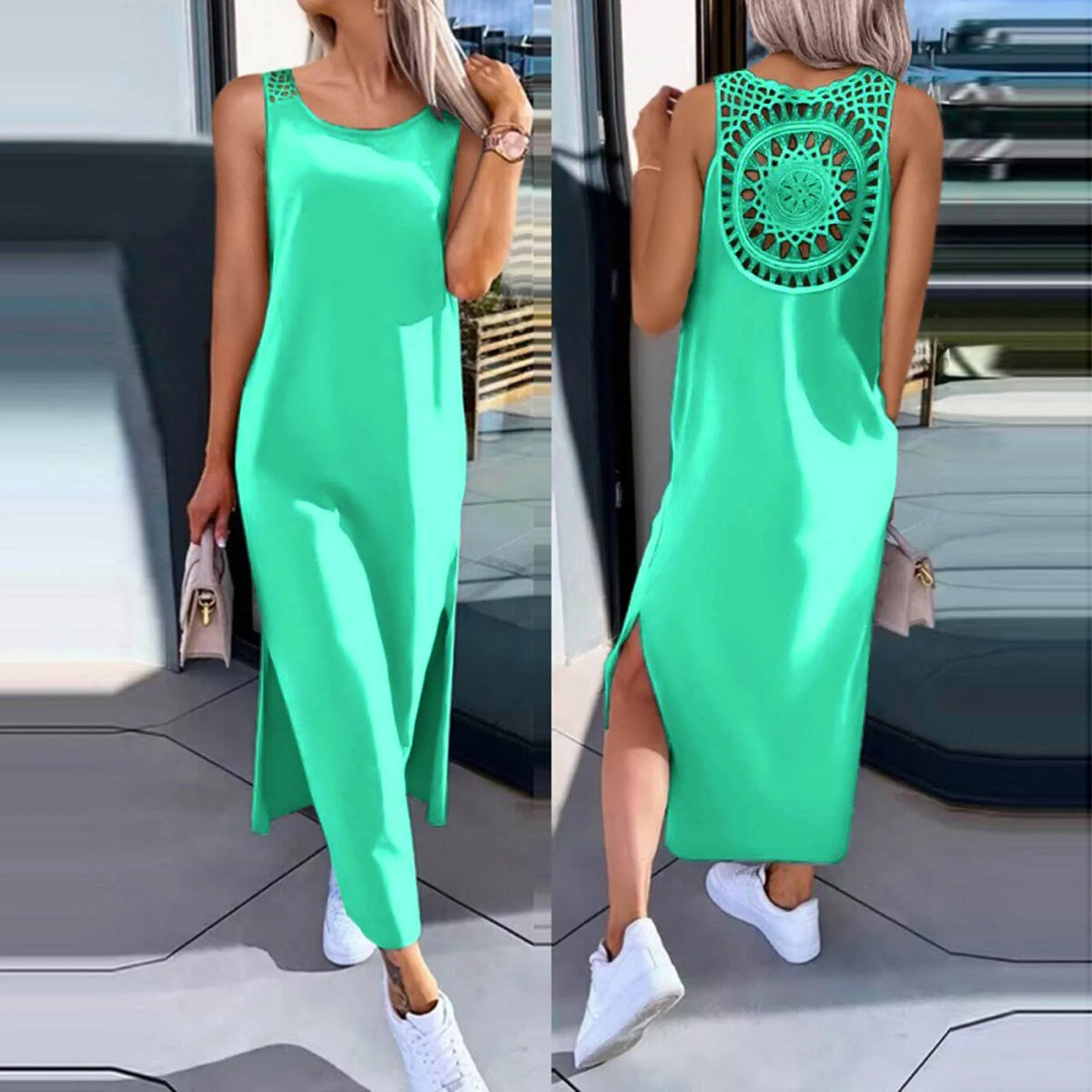 Womens Summer Dress Long Dress Casual Loose Maxi Dresses Beach Outfit 2024 Resort Women Summer Dress Sleeveless Large Nightshirt