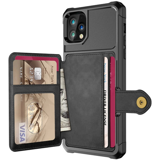 Luxury PU Leather Wallet Case for iPhone 13 11 12 Pro Max 5G iPhone 12 Mini Cases Wallet Flip Cover Buckle for iPhone 12 Fundas