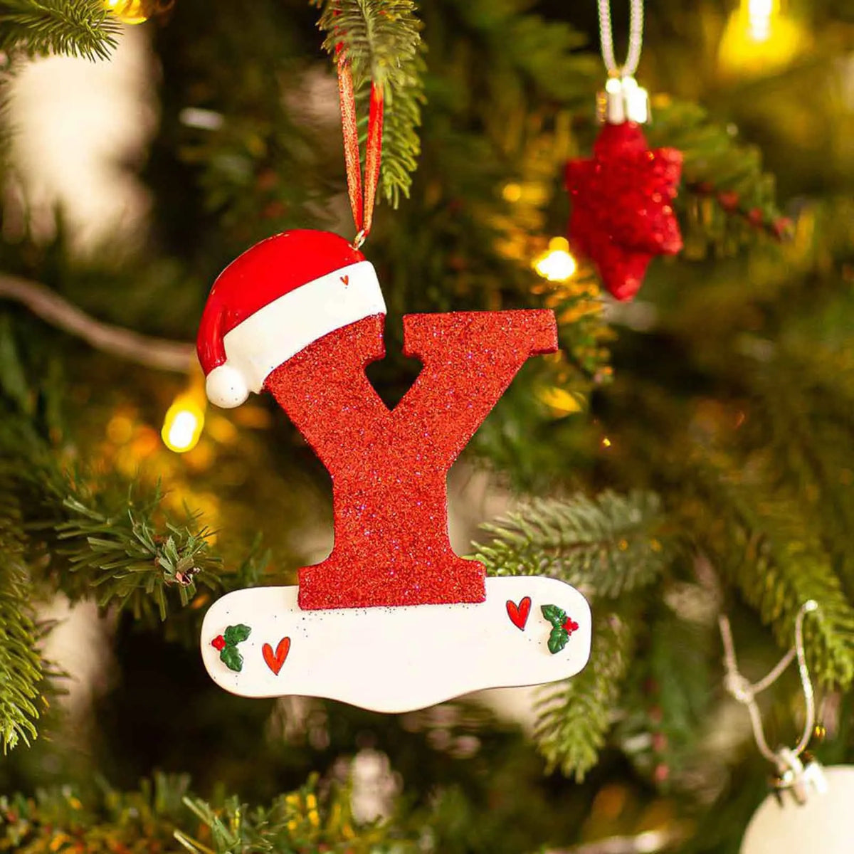 Christmas Tree Decoration Letter Pendant 26 Letters Home Holiday Acrylic DIY Pendant Xmas 2023 New Year Decor Ornament Navidad