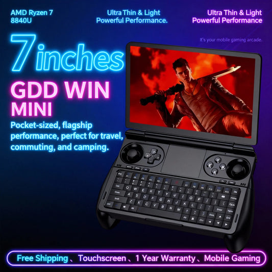 New 2026 GPD WIN Mini AMD AI 9 HX 370 7 Inch Handheld GamePad Tablet 32GB RAM 2TB PCIE4.0 Pocket Mini Laptop Game Player Console