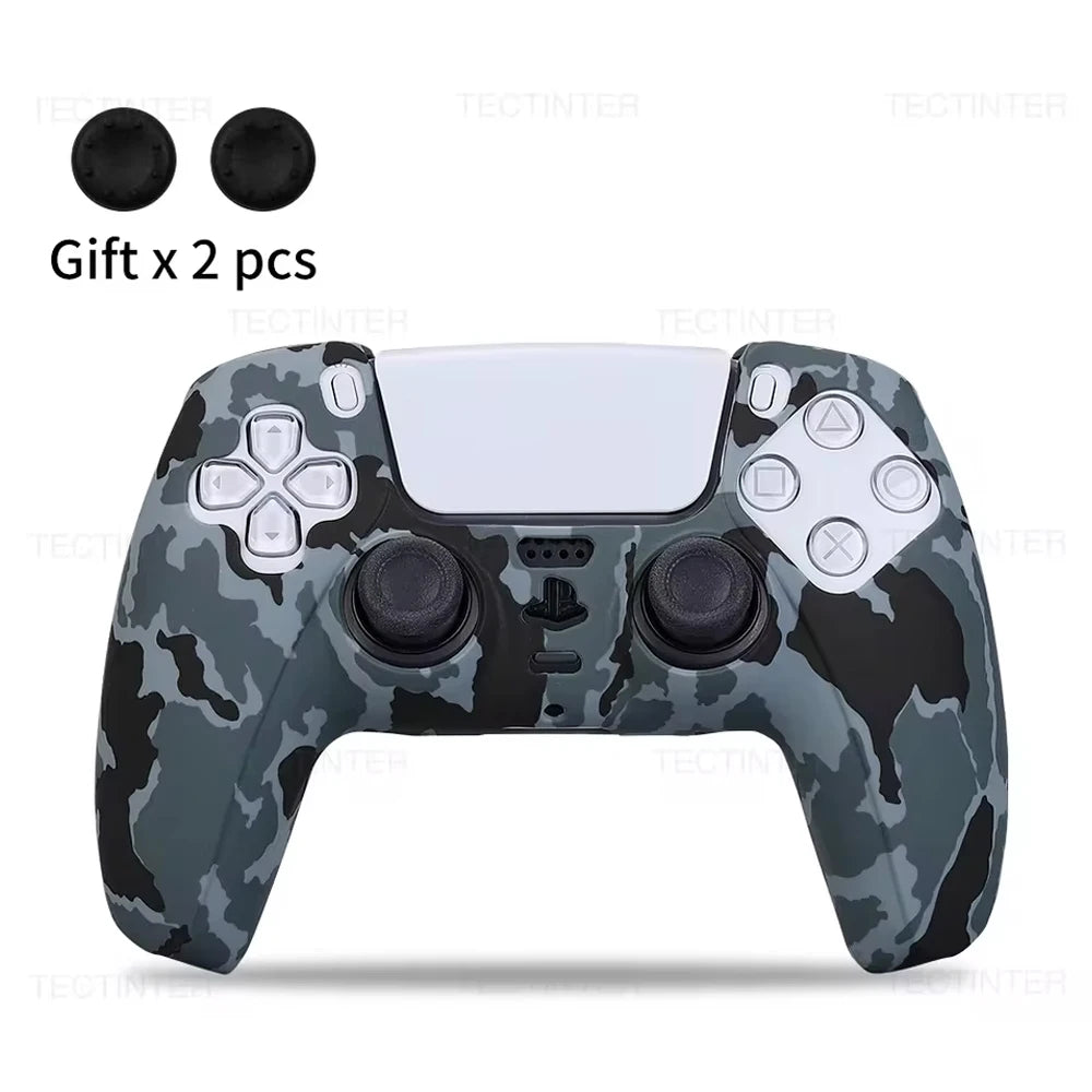 Soft Silicone Rubber Case for PS5 Controller Protection Case Thumb Grips Caps Cover for PlayStation 5 PS5 Gamepad Accessories