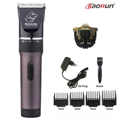 BaoRun P6 Professional Dog Hair Trimmer Rechargeable Pet Cat Grooming Clipper Shaver Low-Noise Electric Cutters Haircut Machine