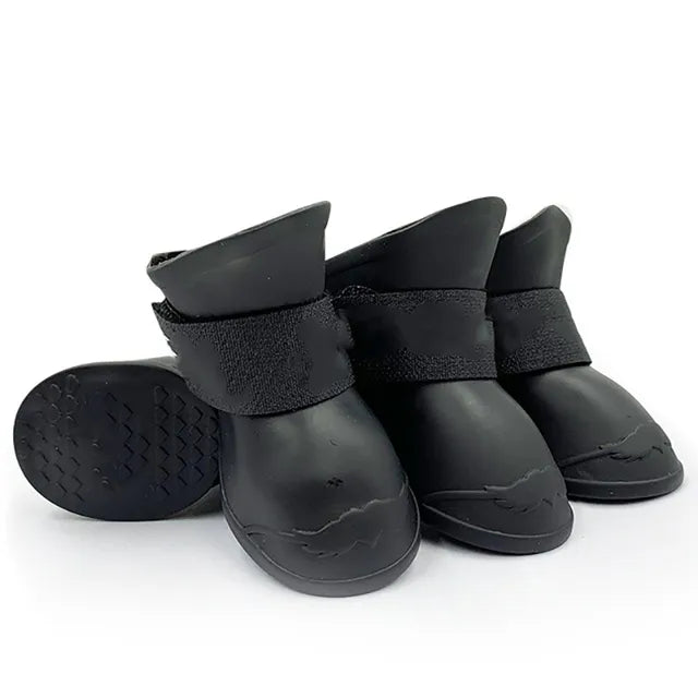4Pcs Pet WaterProof Rainshoe Anti-Slip Rubber Boot for Small Medium Large Dogs Cats Outdoor Shoe Dog Ankle Boots Pet Accessories