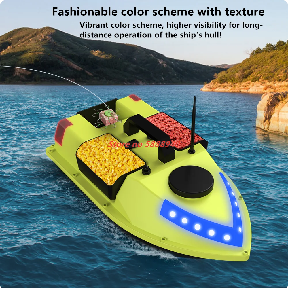 99 GPS Fishing Location RC Fishing Boat 2.4G 600M 3 Hopper Smart Speed Cruise Remote Control GPS Navigation Boat RC Nesting Boat