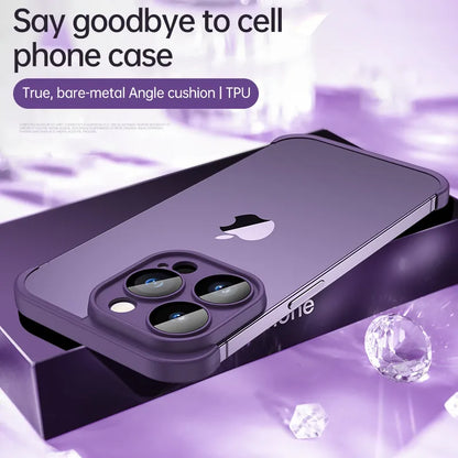 Luxury With Lens Protector Corner Pad Soft Silicone Case for iPhone 16 15 Pro Max Shockproof Phone Cover for iPhone 16 15 14