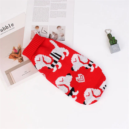 Christmas Cat Sweater Winter Warm Pet Costume for Cats Kedi Katten Sphynx Clothing Mascotas Clothes for Dog Animals Ropa De Gato