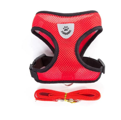 Cat Dog Harness With Lead Leash Adjustable Vest Polyester Mesh Breathable Harnesses Reflective Sti for Small Dog Cat Accessories