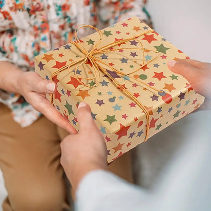 1 Roll 17 Inch X 120 Inch Birthday Wrapping Paper, Gift Wrapping Paper Roll, Kraft Wrapping Paper