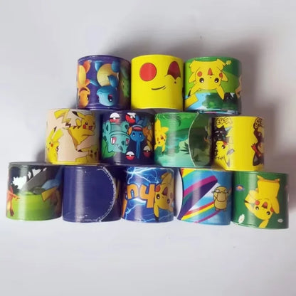 Pokemon Pikachu Wristbands Slap Snap Wrap Bracelet Anime Doll Characters Children Hand Ring Toys for Xmas Gift